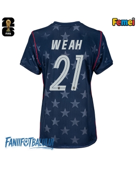 Statele Unite Timothy Weah #21 Echipament de Fotbal Replică Mondial 2026 Femei Deplasare Statele Unite Timothy Weah #21 Echipament de Fotbal Replică Mondial 2026 Femei Deplasare